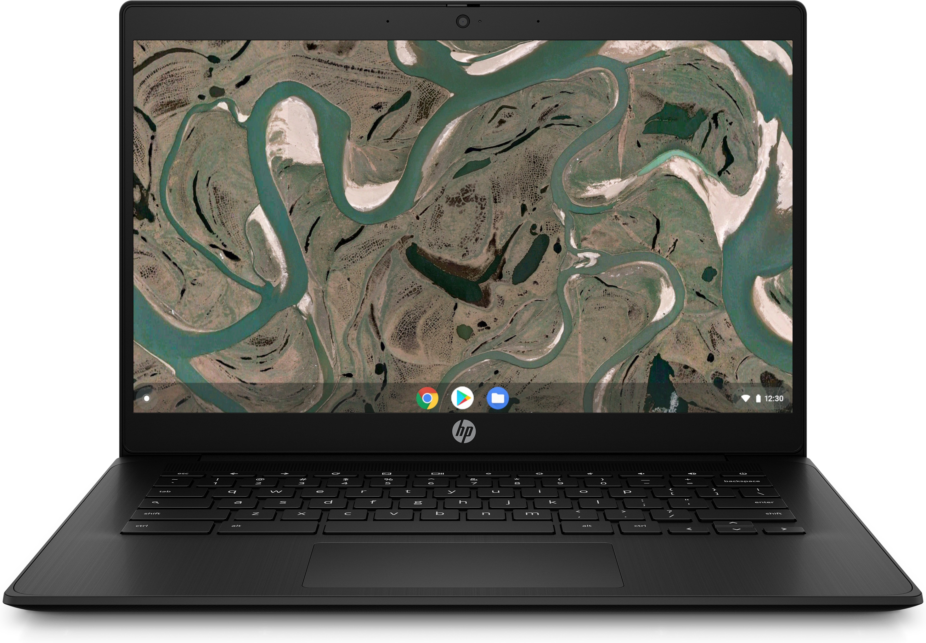 Image of HP Chromebook 14 G7 Intel® Celeron® N5100 35,6 cm (14") Touch screen Full HD 8 GB LPDDR4x-SDRAM 64 GB eMMC Wi-Fi 6 (802.11ax) ChromeOS Nero