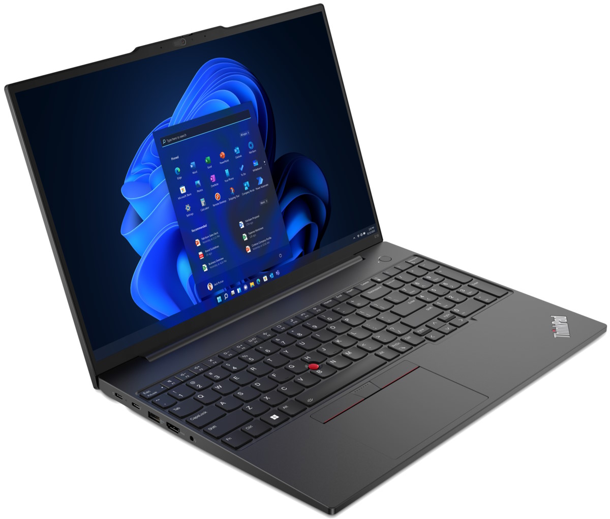 Image of Lenovo ThinkPad E16 Intel® Core™ i7 i7-1355U Computer portatile 40,6 cm (16") WUXGA 16 GB DDR4-SDRAM 512 GB SSD Wi-Fi 6 (802.11ax) Windows 11 Pro Nero