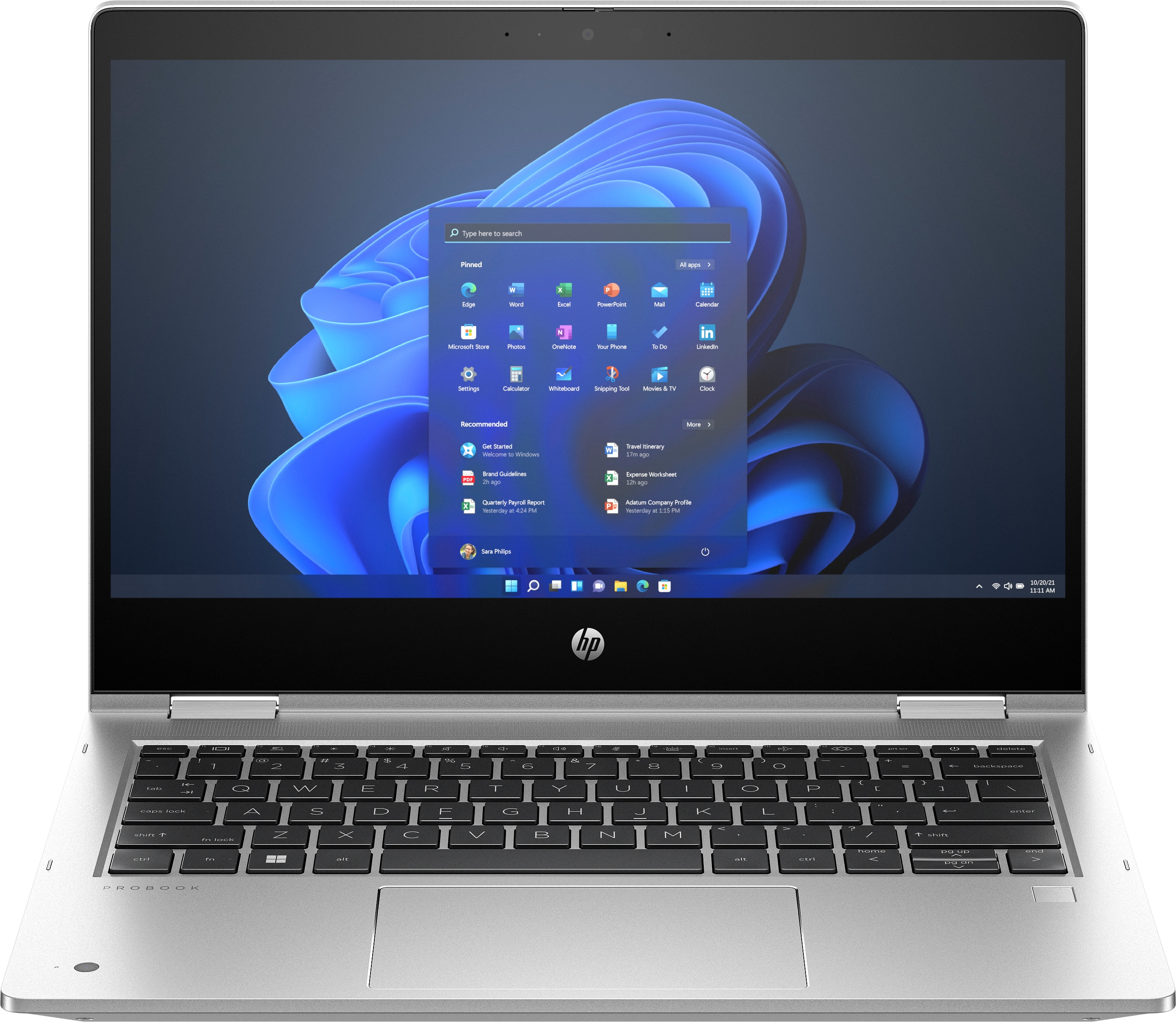 Image of HP Pro x360 435 G10 AMD Ryzen™ 5 7530U Computer portatile 33,8 cm (13.3") Touch screen Full HD 16 GB DDR4-SDRAM 512 GB SSD Wi-Fi 6E (802.11ax) Windows 11 Pro Argento