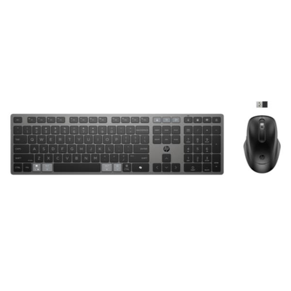 HP Combinazione di tastiera e mouse wireless ricaricabili multidispositivo 725