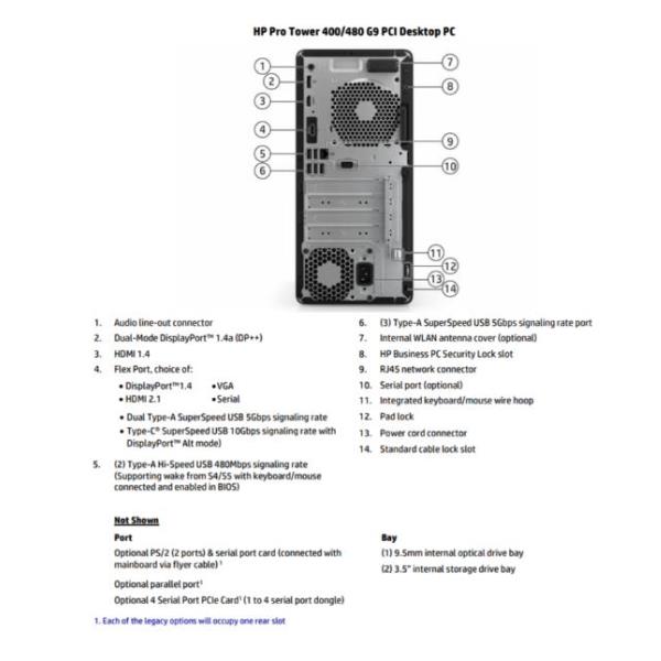 Pro Tower 400 G9 Core i7-14700 16GB DDR5 512GB SSD Windows  11 Pro 3yw