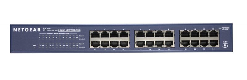 Image of Netgear 24-port Gigabit Rack Mountable Network Switch Non gestito Blu