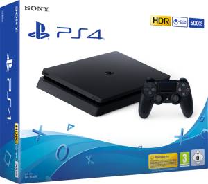 Image of PS4 Console 500GB F Chassis Slim Black EU