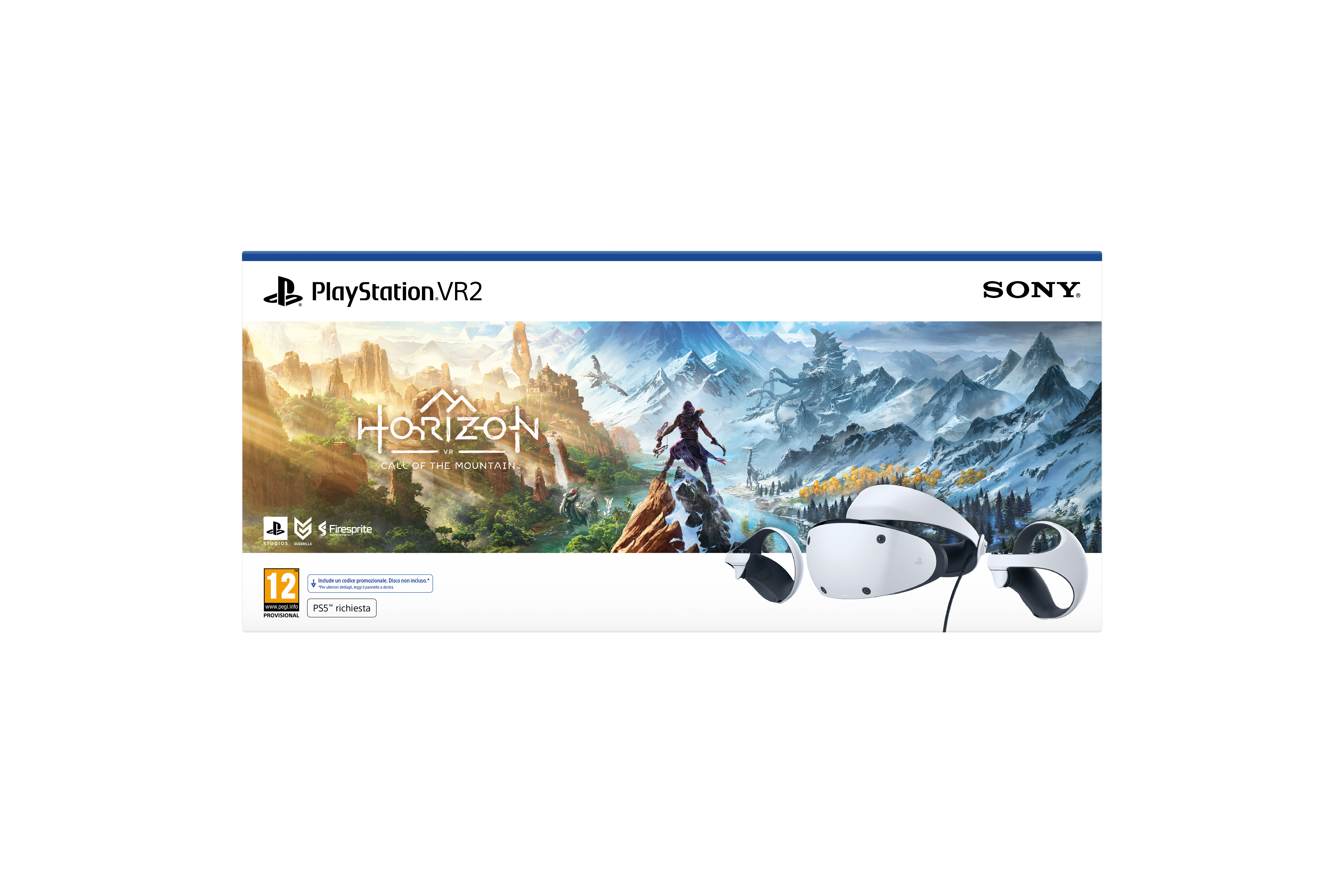 Image of Sony PlayStation VR2 + Voucher Horizon Call of the Mountain Occhiali immersivi FPV Nero, Bianco