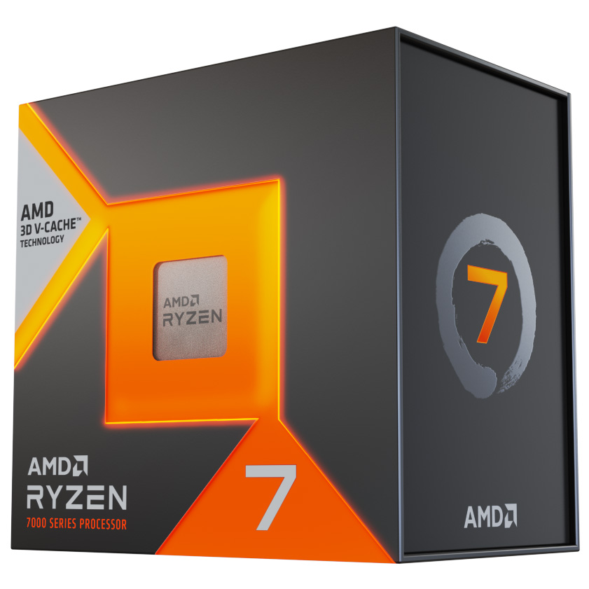 Image of AMD CPU RYZEN 7 7800X3D, 5GHZ 8CORE, AM5, SERIE 7000 X3D, CACHE 104MB 120W, WOF