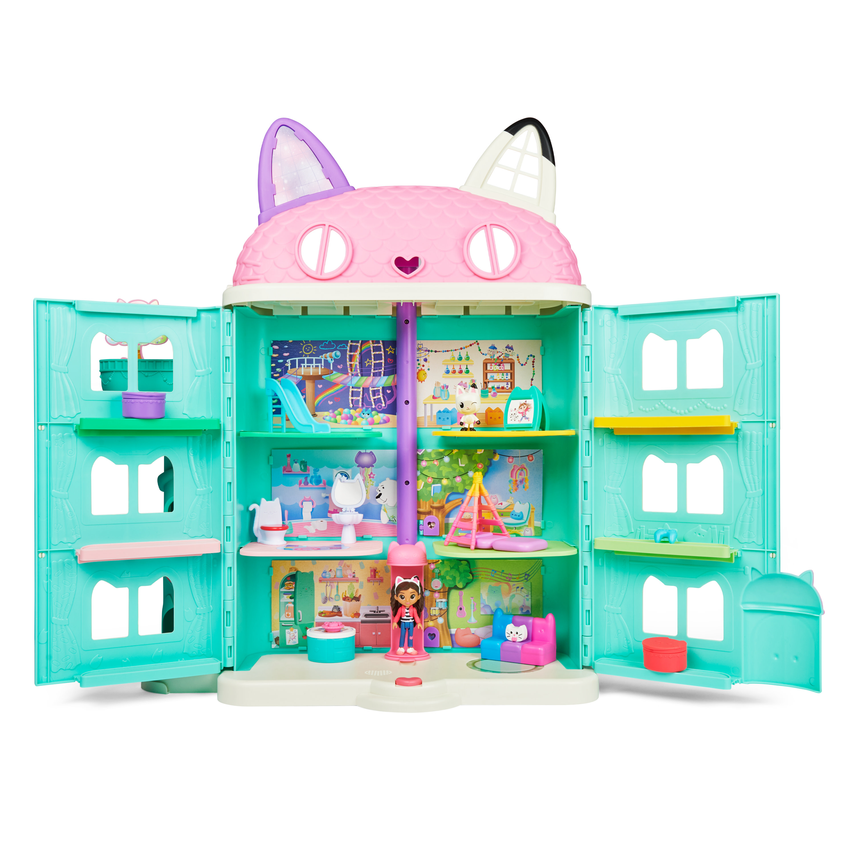 Image of Gabby's Dollhouse , Playset casa delle bambole di Gabby, set con luci e suoni, giochi per bambini dai 3 anni in su