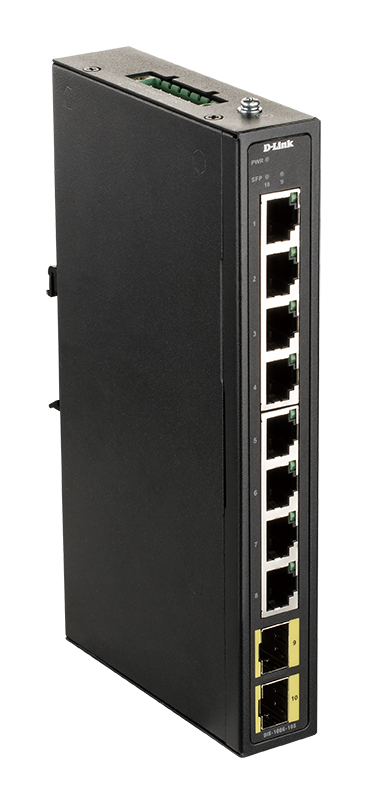 D-Link DIS-100G-10S switch di rete Non gestito Gigabit Ethernet (10/100/1000) DIN rail Nero