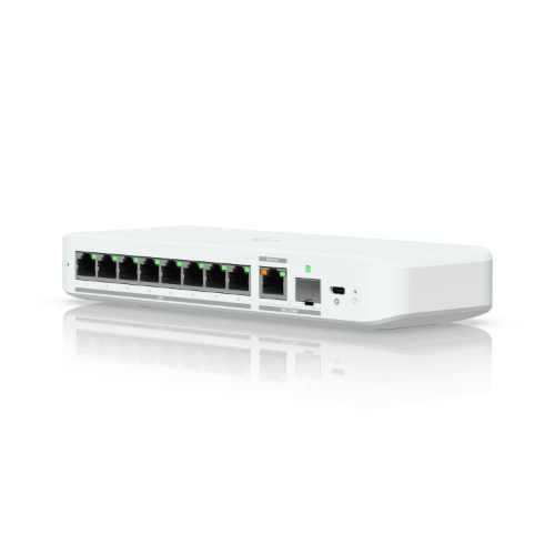 UBIQUITI SWITCH USW-Flex-2.5G-8-EU 8 Porte LAN 2.5GbE PoE+ GIGABIT di cui 1 Porta Input PoE++ L2