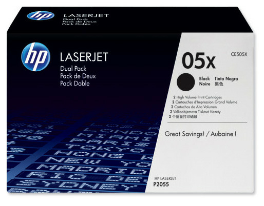 Image of HP Confezione da 2 cartucce originali di Toner nero ad alta capacità LaserJet 05X