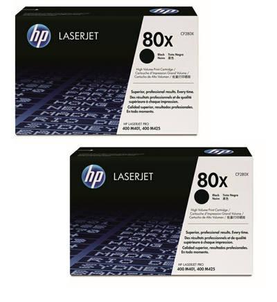 Image of HP Confezione da 2 cartucce originali Toner nero ad alta capacità LaserJet 80X