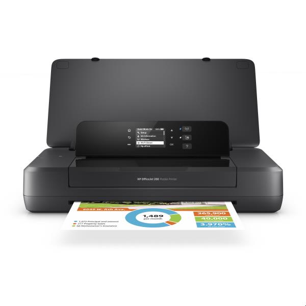 Image of HP Officejet Stampante portatile 200, Colore, Stampante per Piccoli uffici, Stampa, Stampa da porta USB frontale