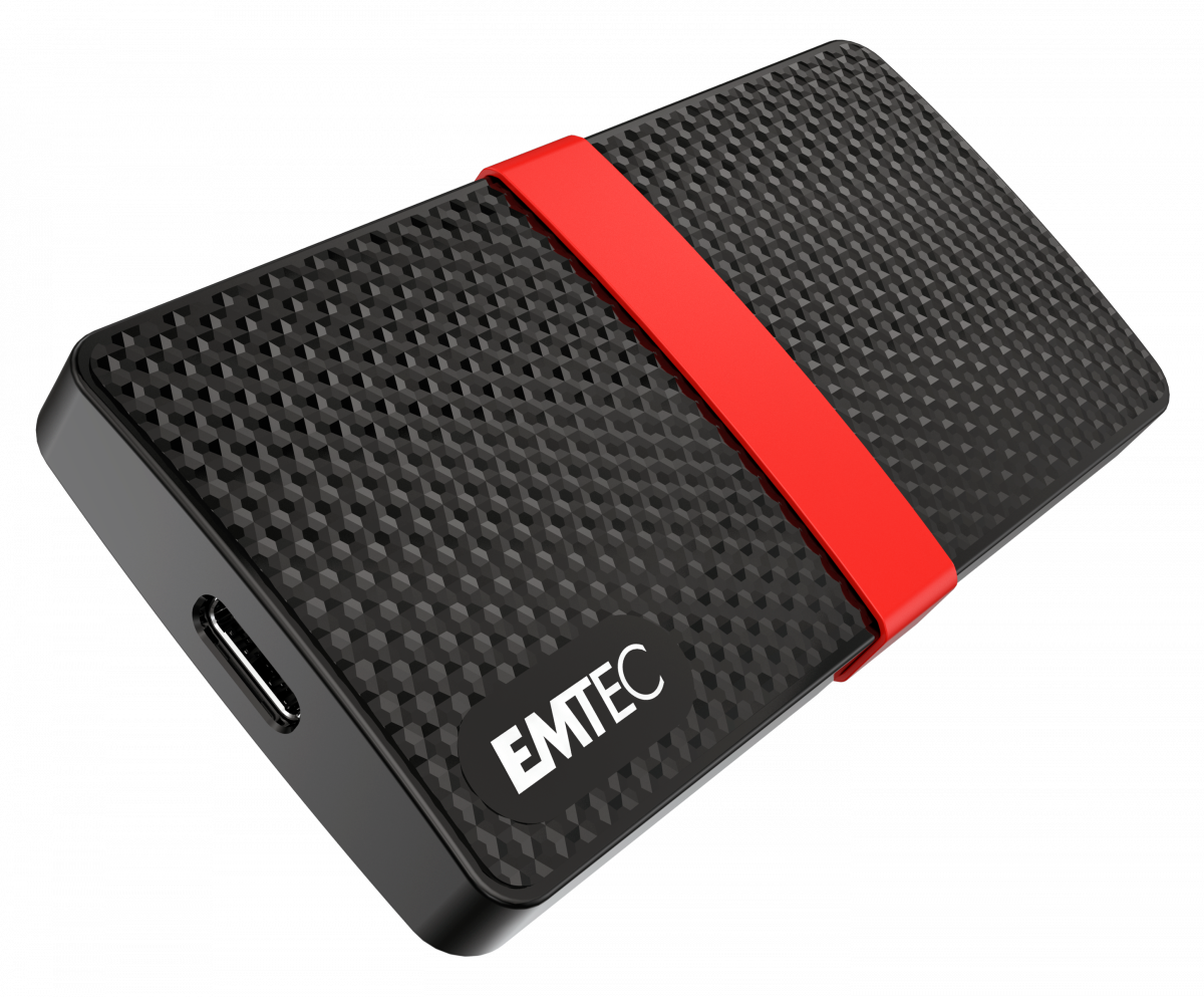SSD esterno Emtec ECSSD1TX200 POWER PLUS X200 Black e Red