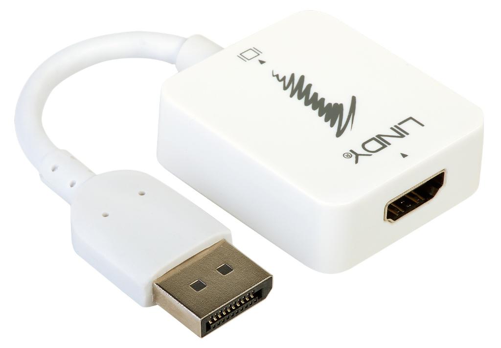 Image of Lindy 38146 cavo e adattatore video HDMI tipo A (Standard) DisplayPort Bianco