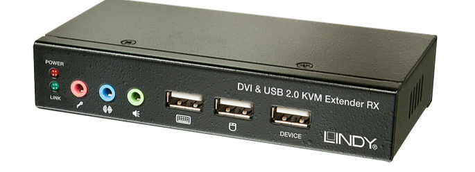 Image of Lindy 39377 switch per keyboard-video-mouse (kvm) Nero