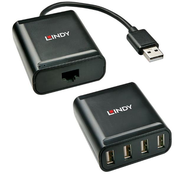 Lindy 42679 hub di interfaccia USB 2.0 Nero