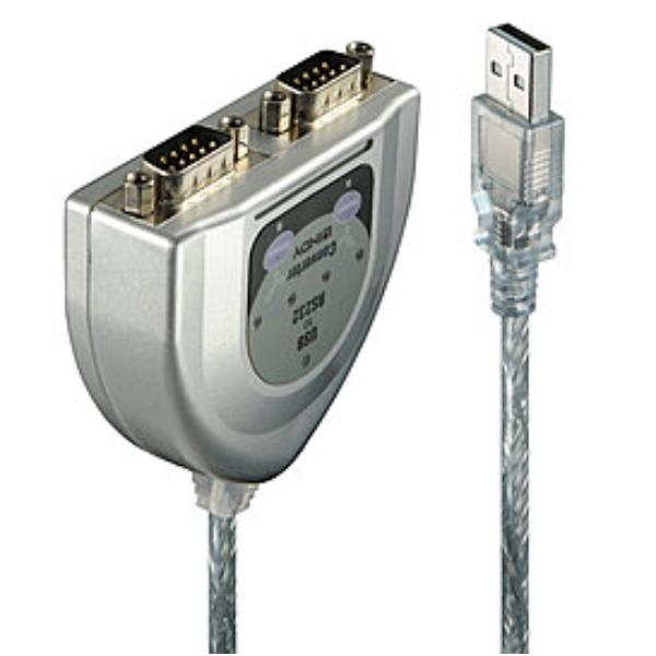 Image of Lindy 42889 cavo seriale Argento 0,6 m USB tipo A DB-9