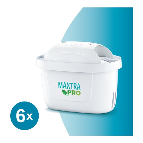 Brita Filtro per acqua MAXTRA PRO All-in-1 Pacchetto di risparmio semestrale da 6 filtri - NUOVO MAXTRA+ Riduce impurità, cloro, pesticidi e calcare per acqua del rubinetto dal gusto migliore