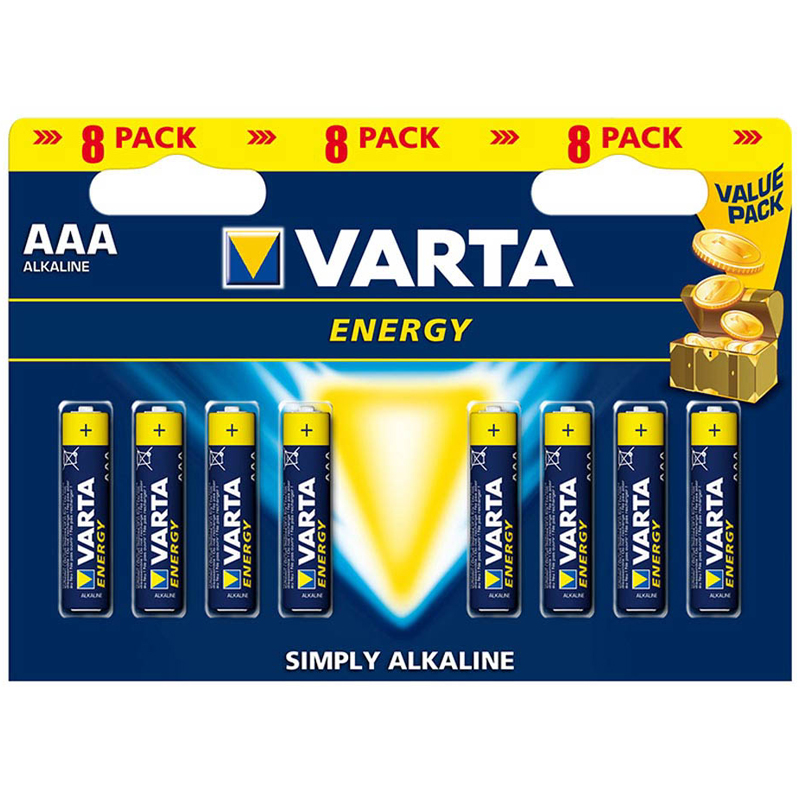 VARTA ENERGY - BLISTER 8 BATTERIE MINISTILO AAA - MASTER CARTON DA 20 PZ