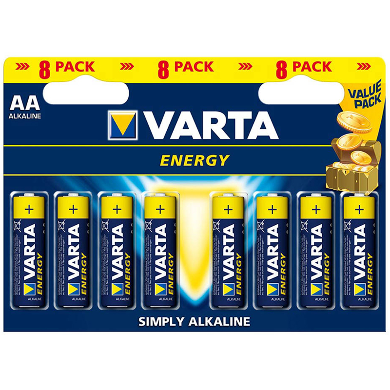 VARTA ENERGY - BLISTER 8 BATTERIE STILO AA - MASTER CARTON DA 20 PZ