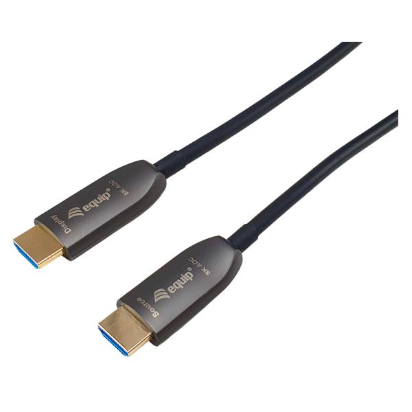 Equip 119423 Cavo armato ottico attivo HDMI 2.1, 100 m, 8K/60Hz, 4K/120Hz, 48Gbps