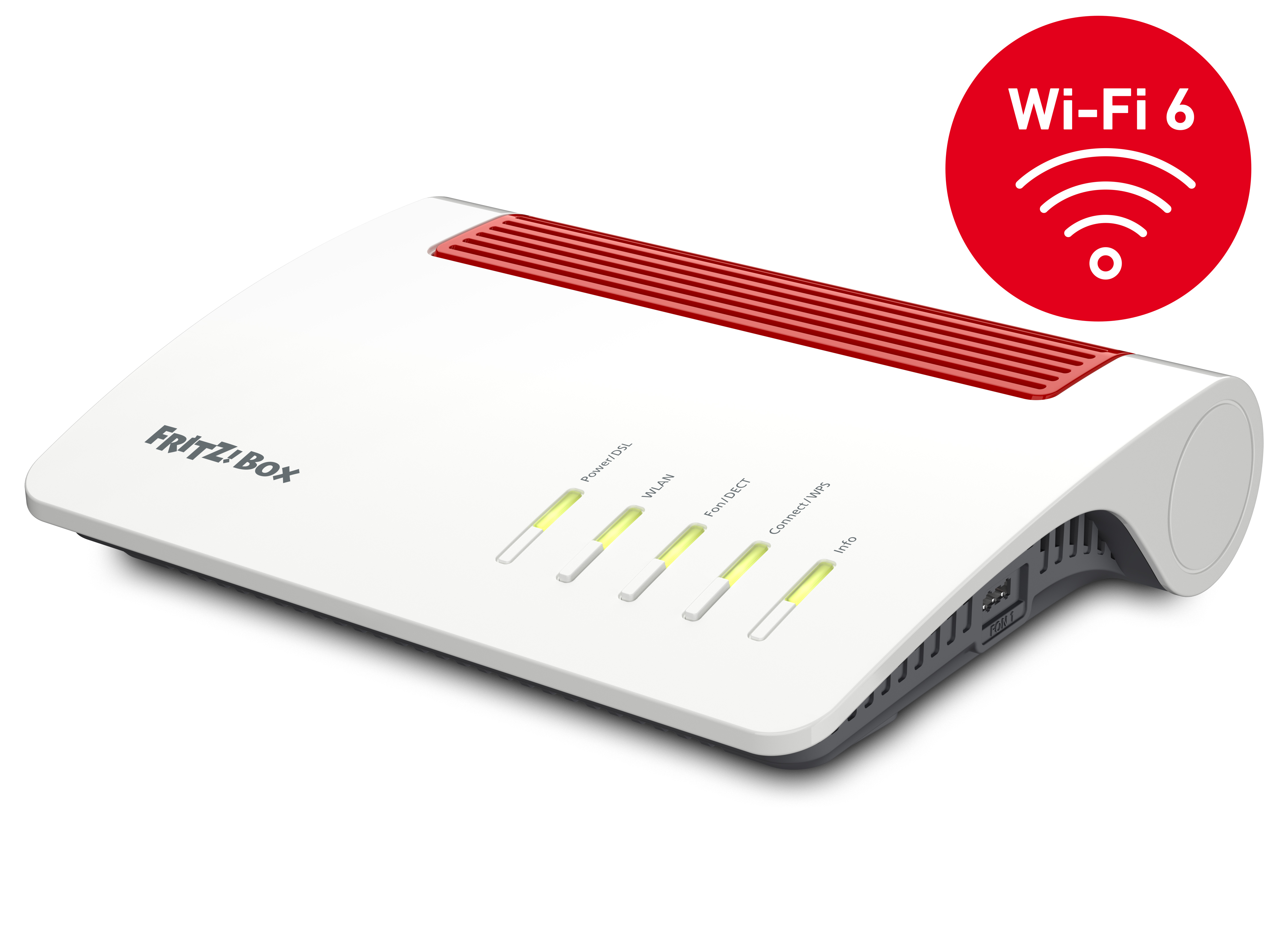 Image of FRITZ!Box 7590 AX router wireless Gigabit Ethernet Dual-band (2.4 GHz/5 GHz) Bianco