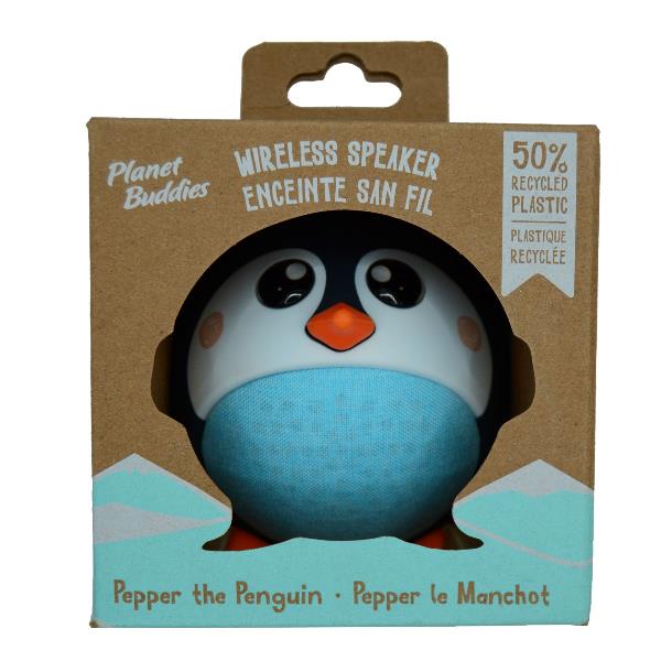 Speaker per bambini Planet Buddies Pepper the Penguin V2 recycled