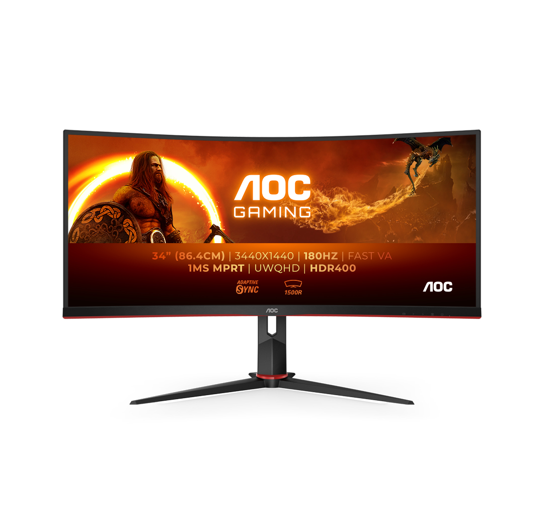 Image of AOC G2 CU34G2XP Monitor PC 86,4 cm (34") 3440 x 1440 Pixel UltraWide Quad HD LED Nero