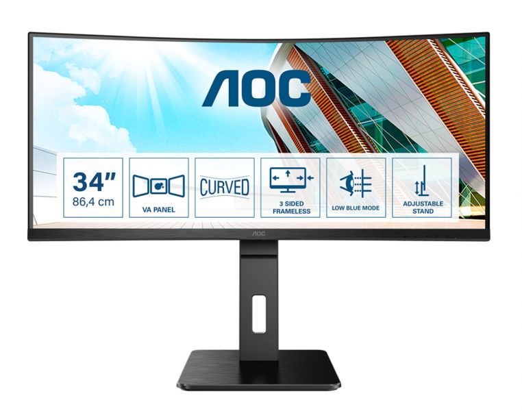 Image of AOC P2 CU34P2A LED display 86,4 cm (34") 3440 x 1440 Pixel Quad HD Nero