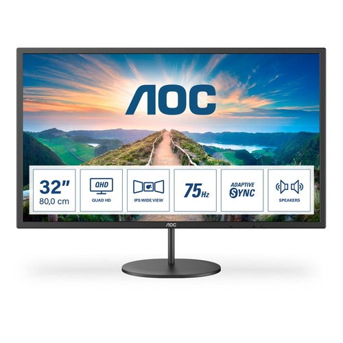 Image of AOC V4 Q32V4 monitor piatto per PC 80 cm (31.5) 2560 x 1440 Pixel 2K Ultra HD LED Nero