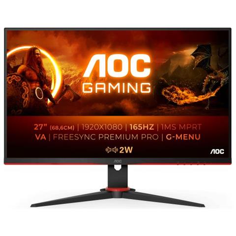 Image of AOC 27G2SAE/BK Monitor PC 68,6 cm (27") 1920 x 1080 Pixel Full HD LED Nero, Rosso