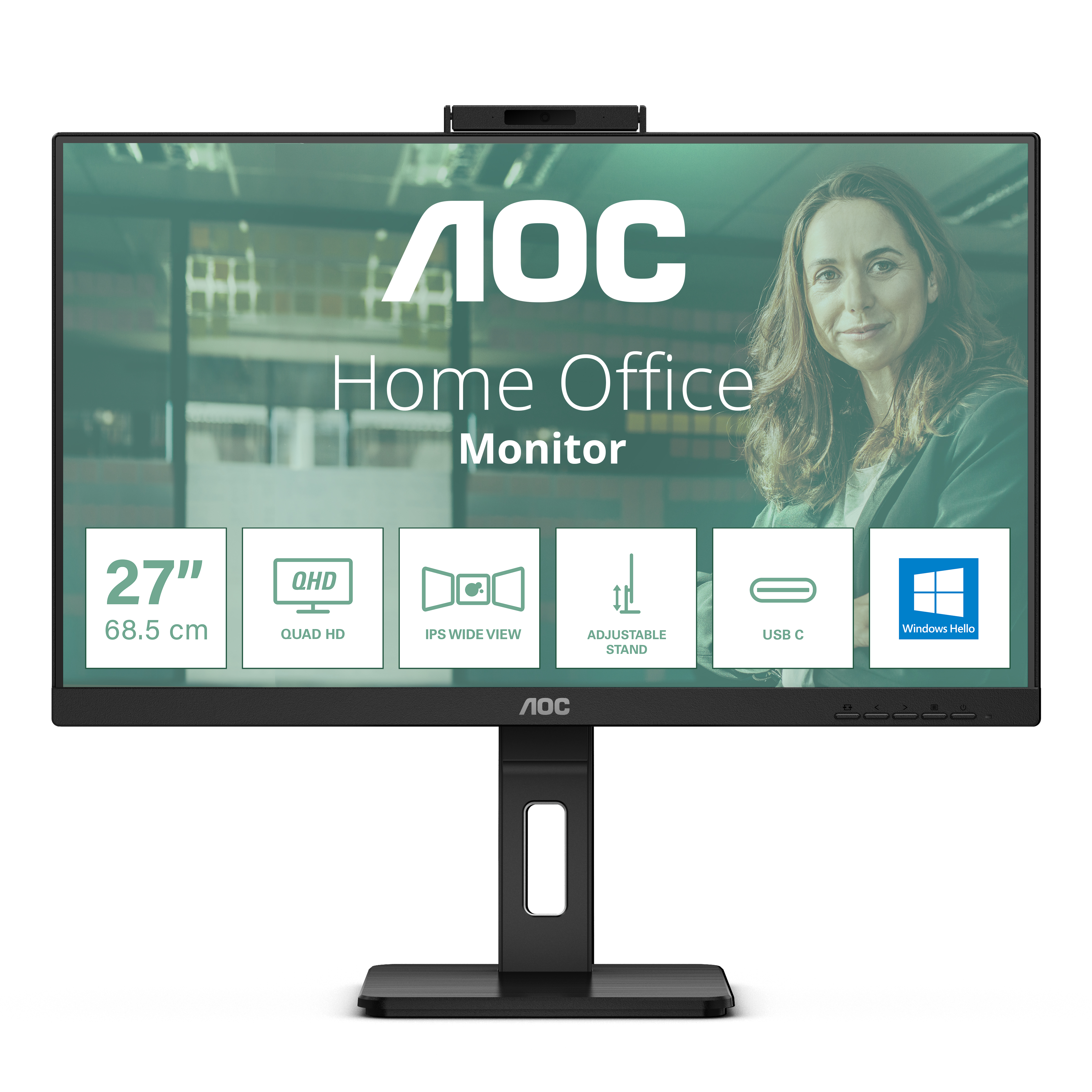 Image of AOC 24P3QW Monitor PC 60,5 cm (23.8") 1920 x 1080 Pixel Full HD Nero