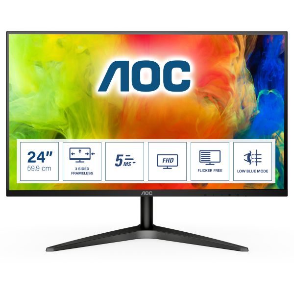 Image of AOC B1 24B1H Monitor PC 61 cm (24) 1920 x 1080 Pixel Full HD LED Nero