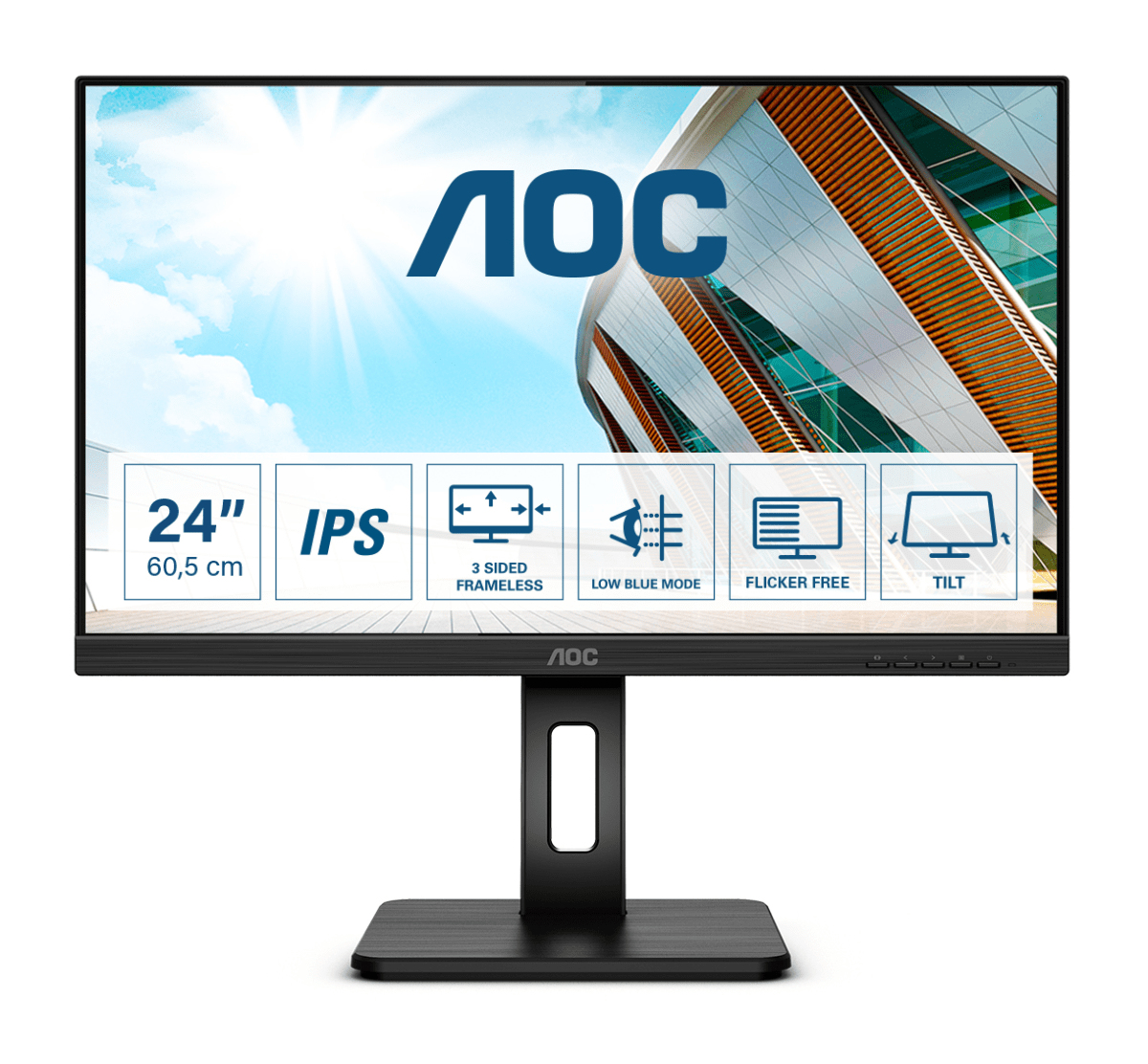 Image of AOC P2 Q24P2Q LED display 60,5 cm (23.8") 2560 x 1440 Pixel Quad HD Nero