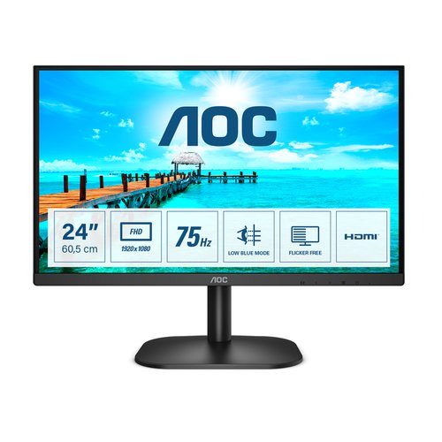 Image of AOC B2 24B2XHM2 Monitor PC 60,5 cm (23.8") 1920 x 1080 Pixel Full HD LCD Nero