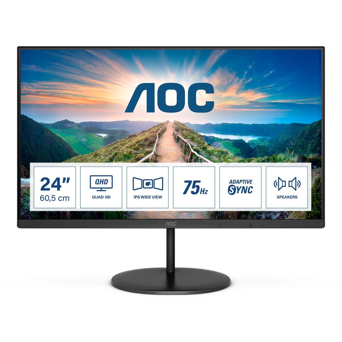 Image of AOC V4 Q24V4EA LED display 60,5 cm (23.8") 2560 x 1440 Pixel 2K Ultra HD Nero