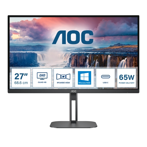 Image of AOC V5 Q27V5N/BK Monitor PC 68,6 cm (27") 2560 x 1440 Pixel Quad HD LED Nero