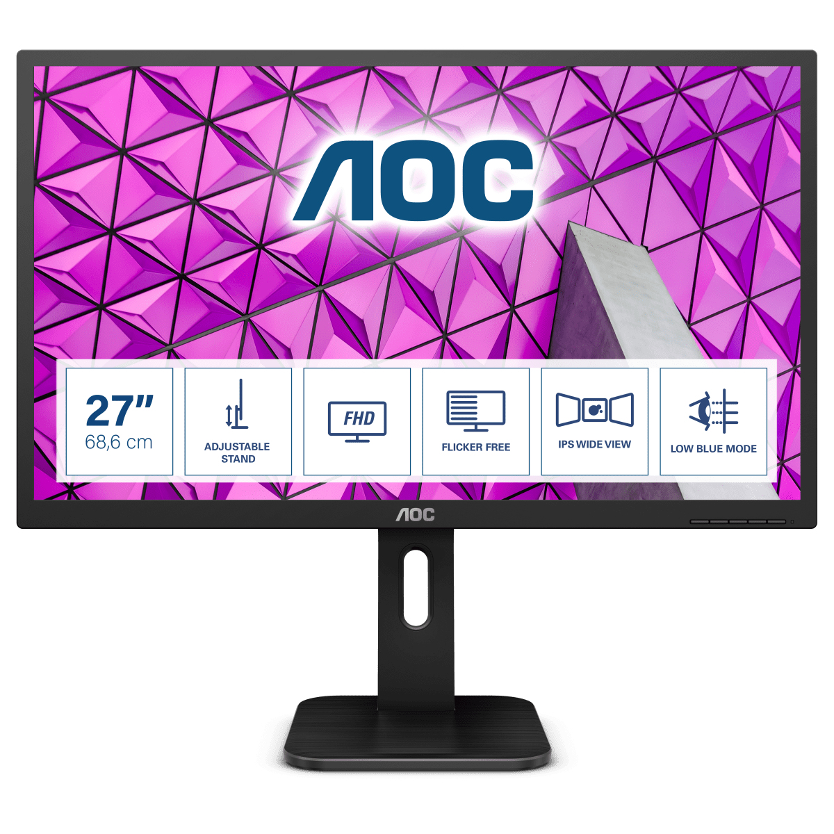 Image of AOC P1 27P1 monitor piatto per PC 68,6 cm (27) 1920 x 1080 Pixel Full HD LED Nero