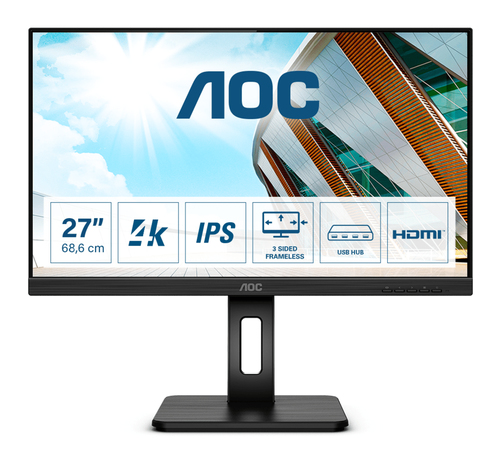 Image of AOC P2 U27P2 LED display 68,6 cm (27") 3840 x 2160 Pixel 4K Ultra HD Nero