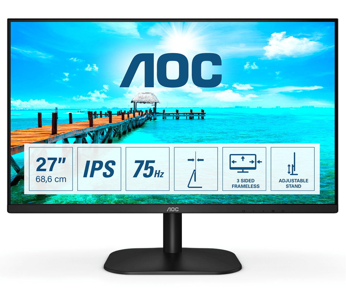 Image of AOC B2 27B2DA LED display 68,6 cm (27") 1920 x 1080 Pixel Full HD Nero