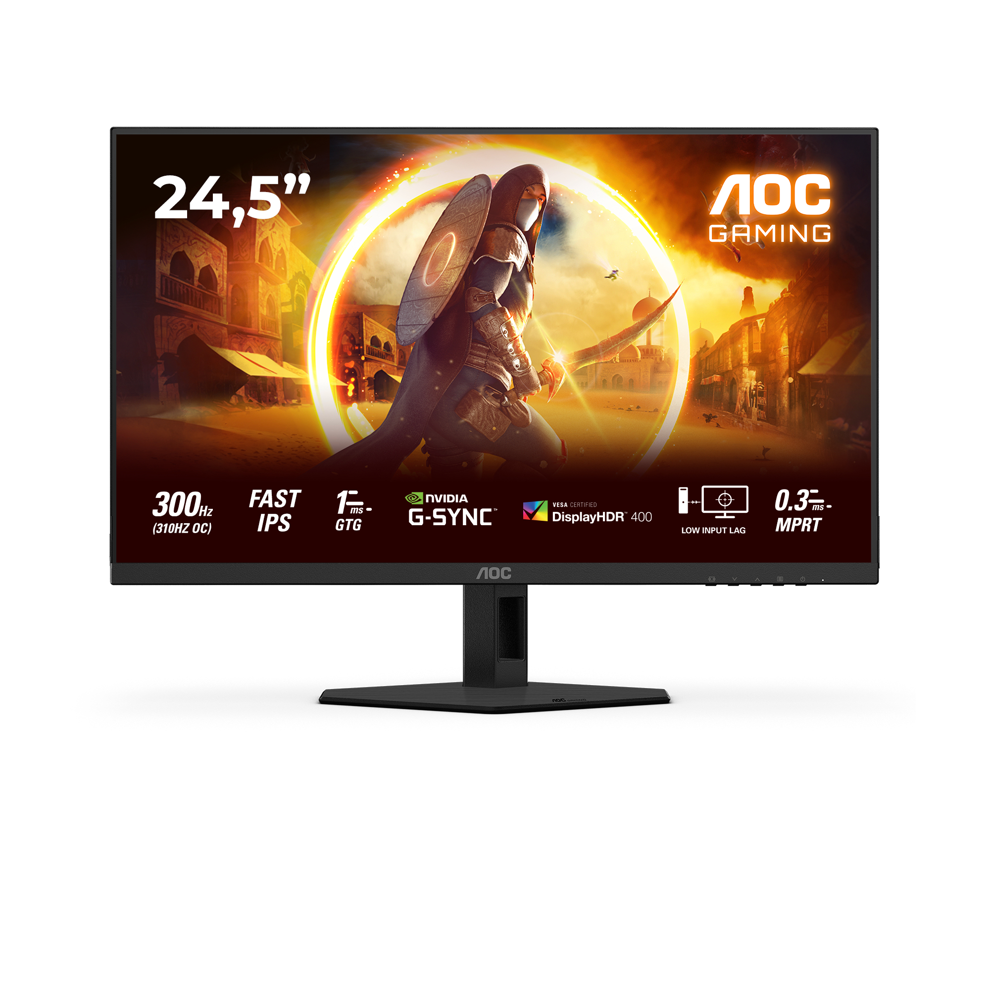 AOC G4 25G4SRE Monitor PC 62,2 cm (24.5") 1920 x 1080 Pixel Full HD LED Nero, Rosso