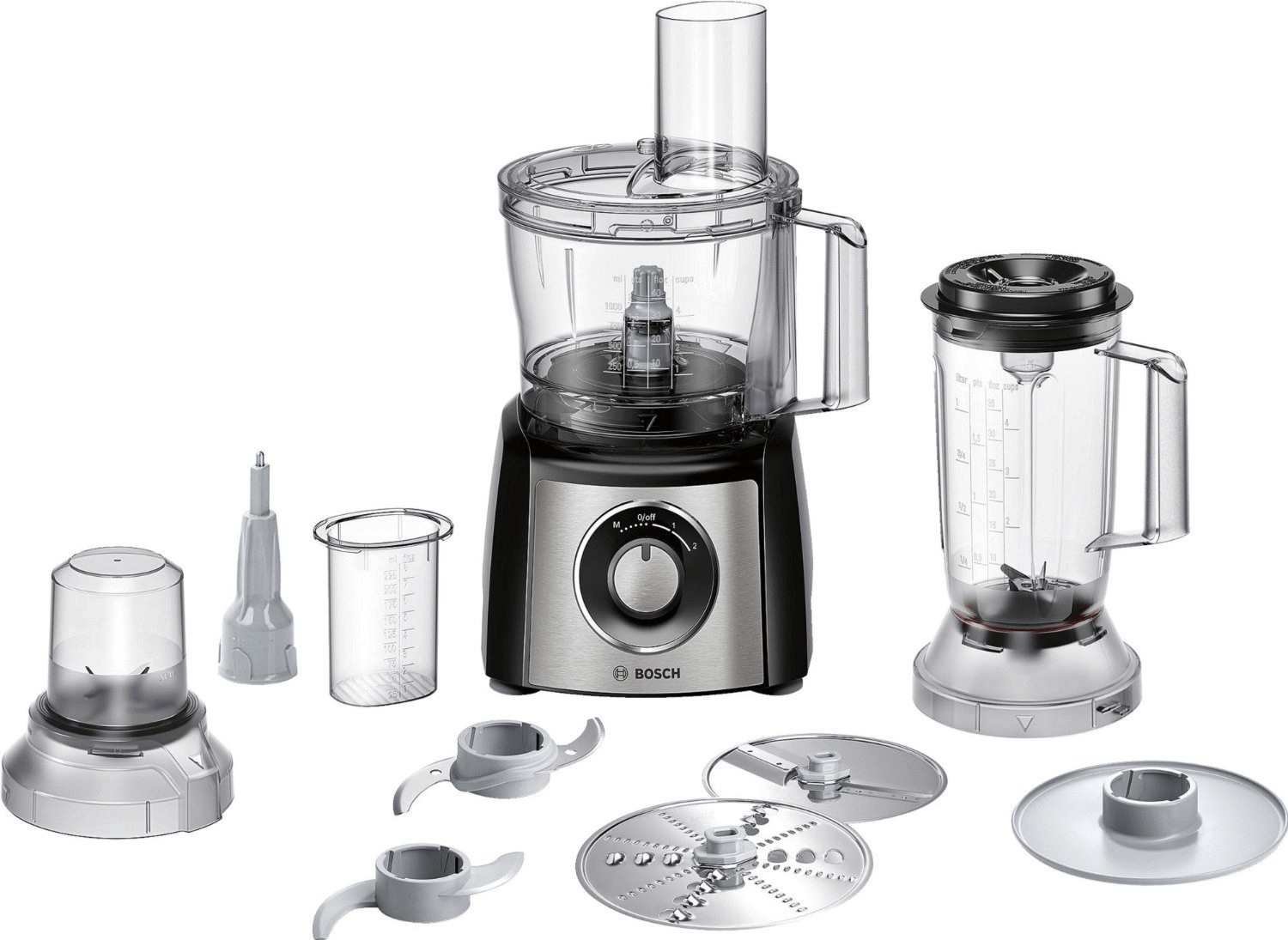Bosch MCM3501M Food processor MultiTalent 3 800 W Nero, Inox spazzolato
