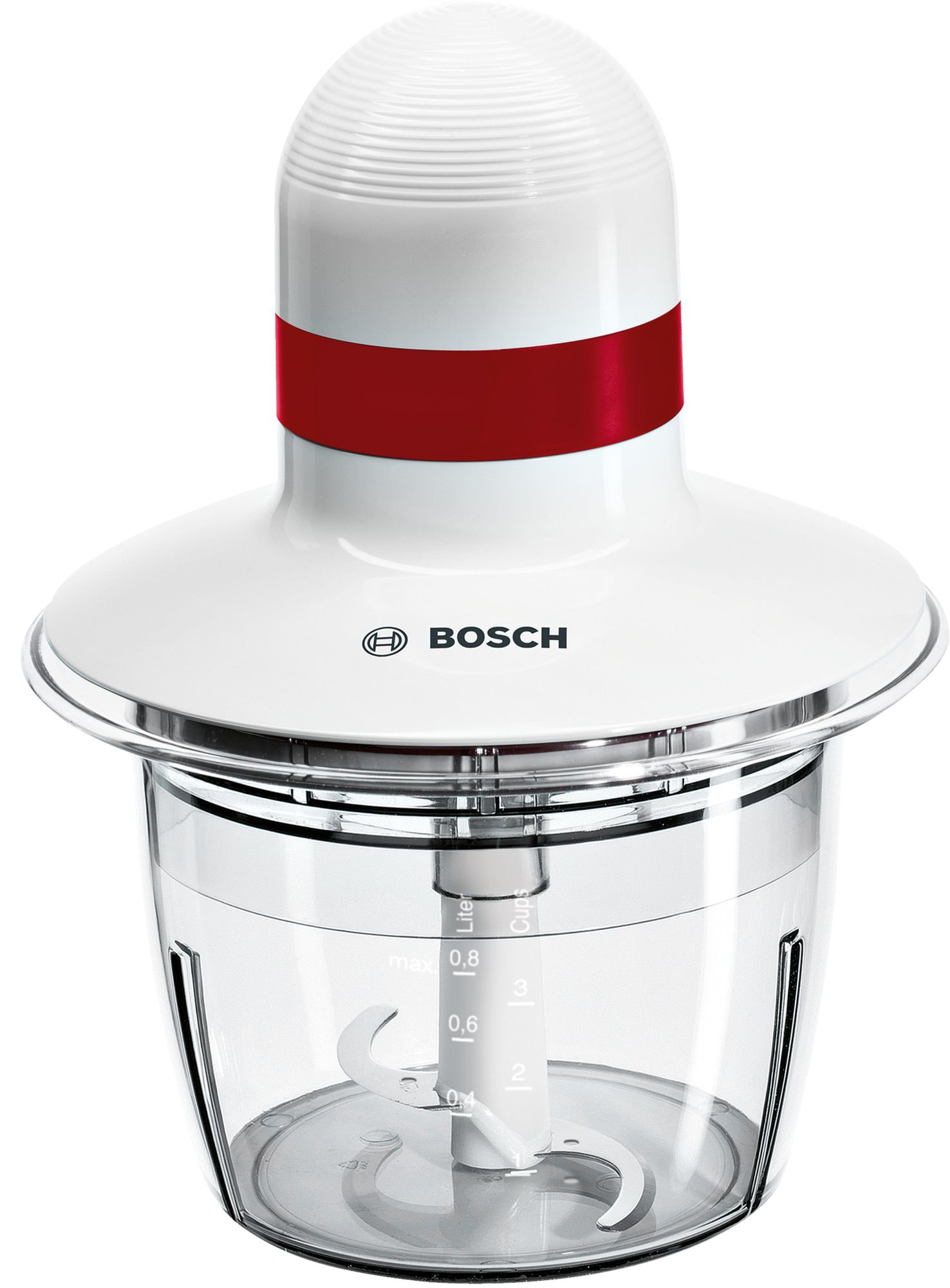 Image of Bosch MMRP1000 tritaverdure elettrico 0,8 L 400 W Rosso, Trasparente, Bianco