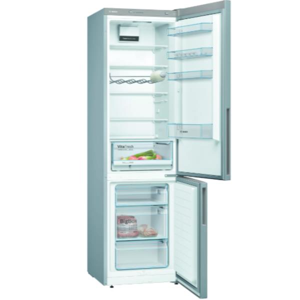 Image of Bosch Serie 4 KGV39VLEAS frigorifero con congelatore Libera installazione 343 L E Acciaio inossidabile