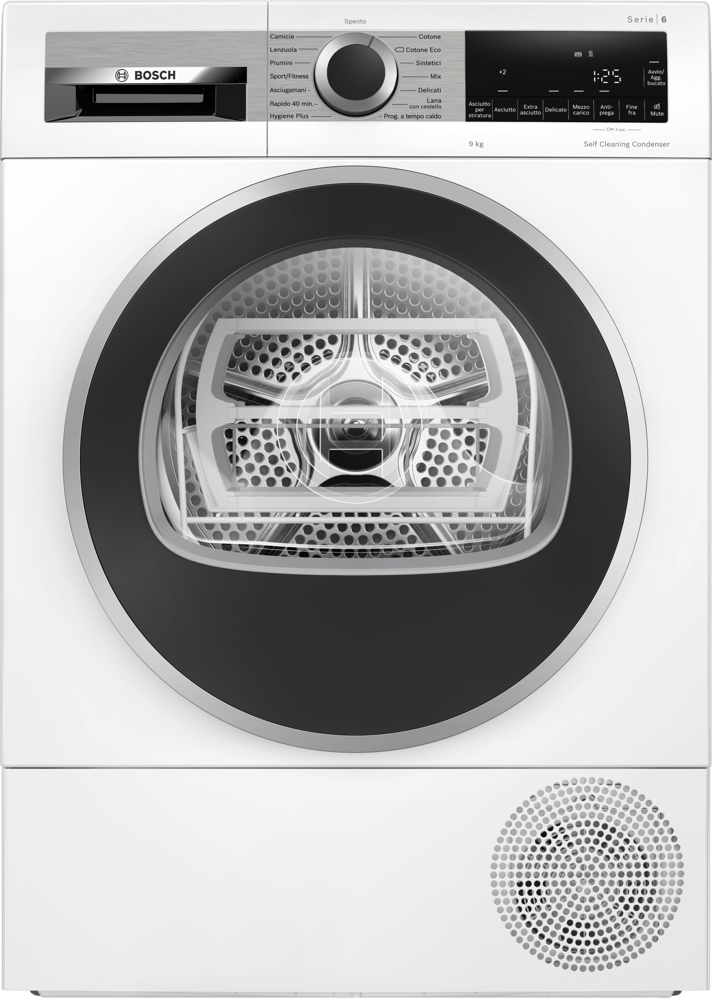 Image of Bosch Serie 6 WQG245D0IT asciugatrice Libera installazione Caricamento frontale 9 kg A+++ Bianco
