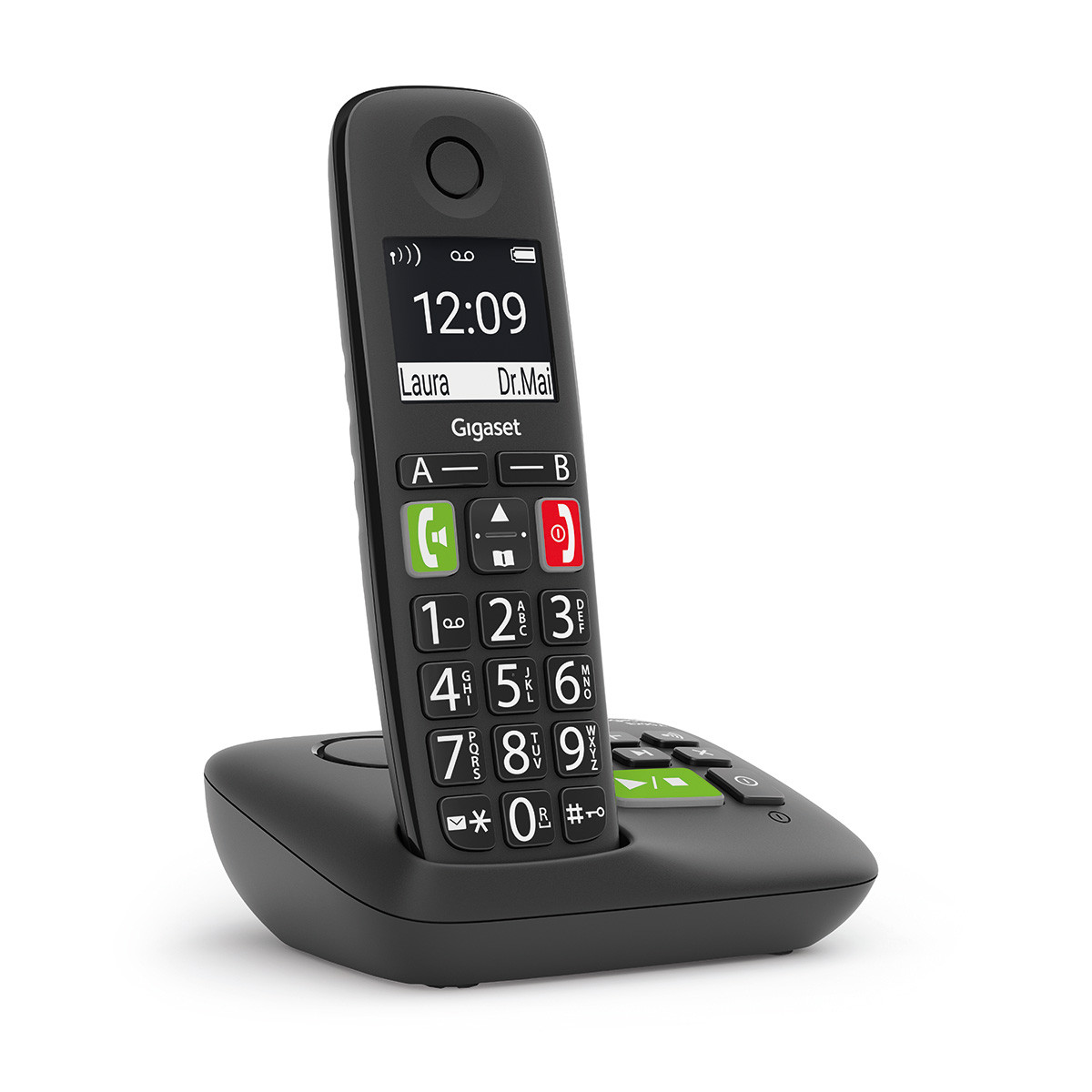 Image of Gigaset E290A BLACK Telefono analogico/DECT Nero Identificatore di chiamata