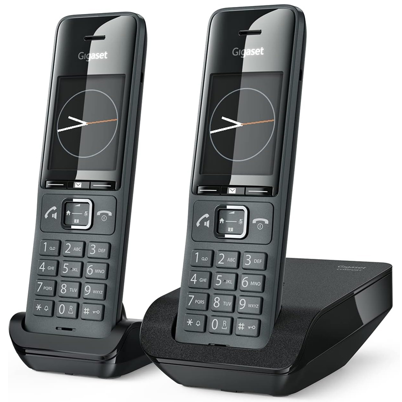 GIGASET COMFORT 520 DUO (NERO) - TELEFONO CORDLESS DOPPIO - VIVAVOCE - PRESA CUFFIE