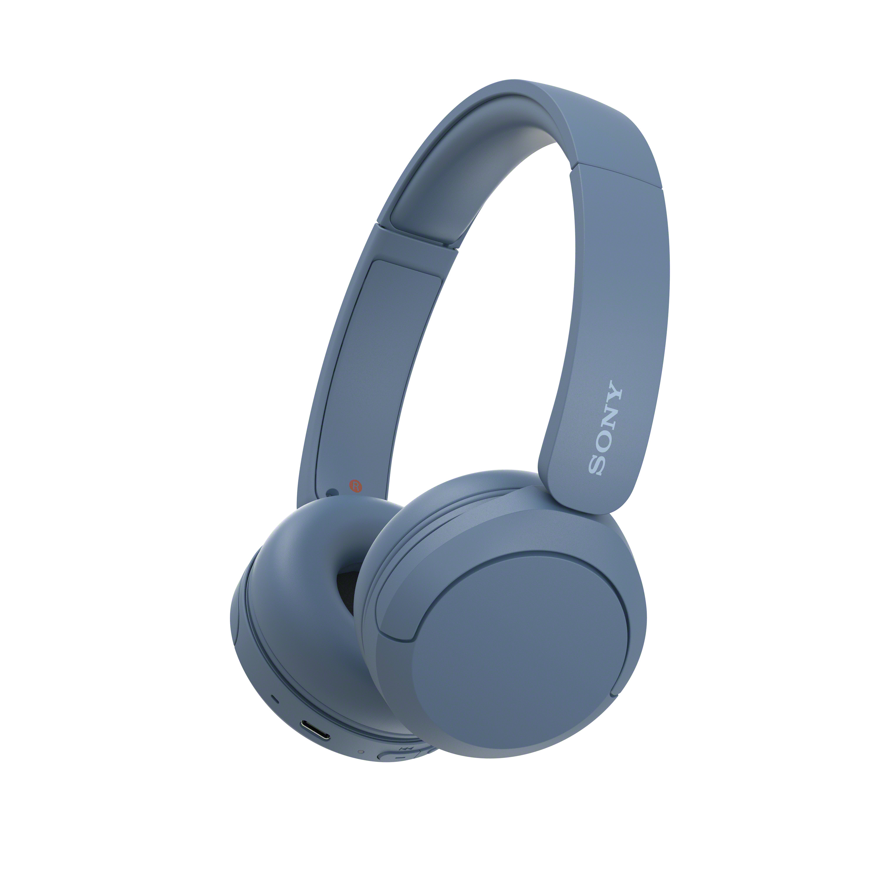 Image of Sony Cuffie Bluetooth wireless WH-CH520 - Durata della batteria fino a 50 ore con ricarica rapida, stile on-ear - Blu