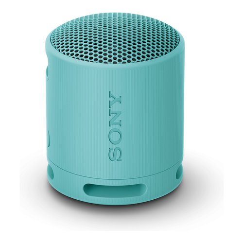 Image of Sony SRS-XB100 - Speaker Wireless Bluetooth, portatile, leggero, compatto, da esterno, da viaggio, resistente IP67 impermeabile e antipolvere, batteria da 16 ore, cinturino versatile, chiamate in vivavoce - Blu
