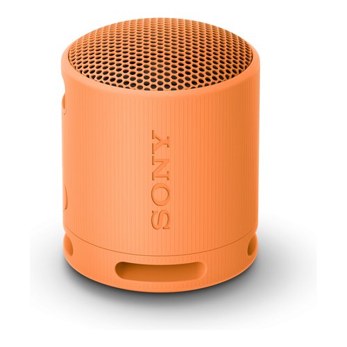 Image of Sony SRS-XB100 - Speaker Wireless Bluetooth, portatile, leggero, compatto, da esterno, da viaggio, resistente IP67 impermeabile e antipolvere, batteria da 16 ore, cinturino versatile, chiamate in vivavoce – Arancio