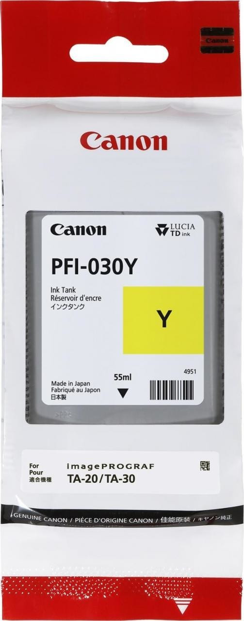 Image of Canon PFI-030Y cartuccia Inkjet 1 pz Originale Giallo